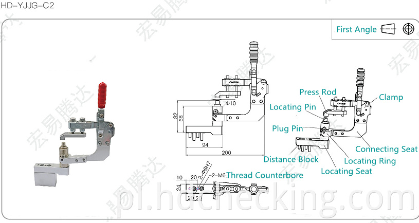 Clamping mechanism of gage (2)